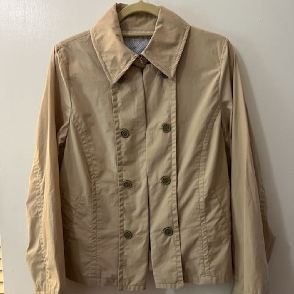 Ryan Roberts Tan Blazer Cotton Jacket Double Breasted L Anthropologie